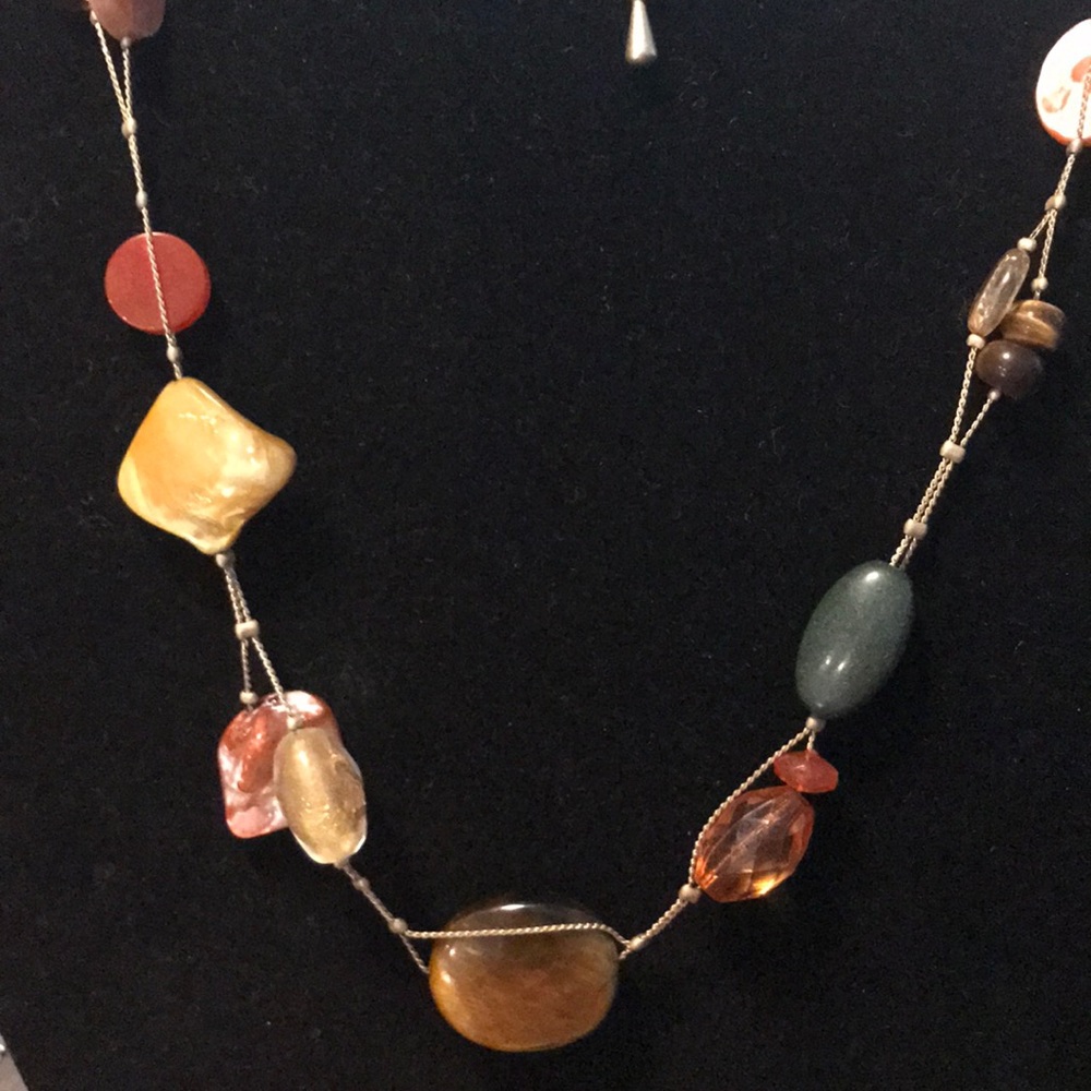 Lia Sophia Long Stone Necklace